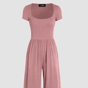 NWT cider scoop neck short sleeve jumpsuit
